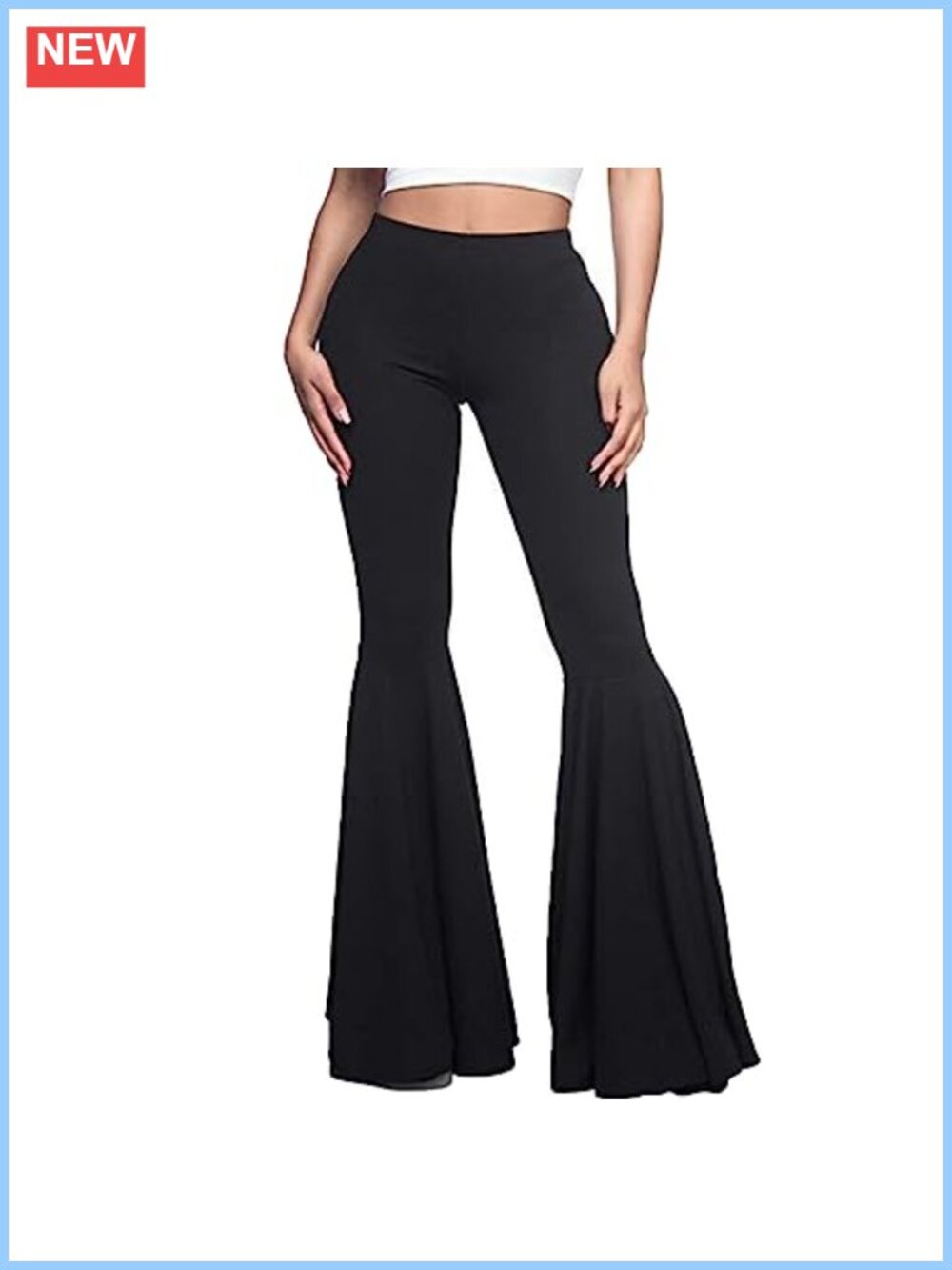 High Waisted Flared Bell Bottom Pants Stretchy Mermaid Palazzo